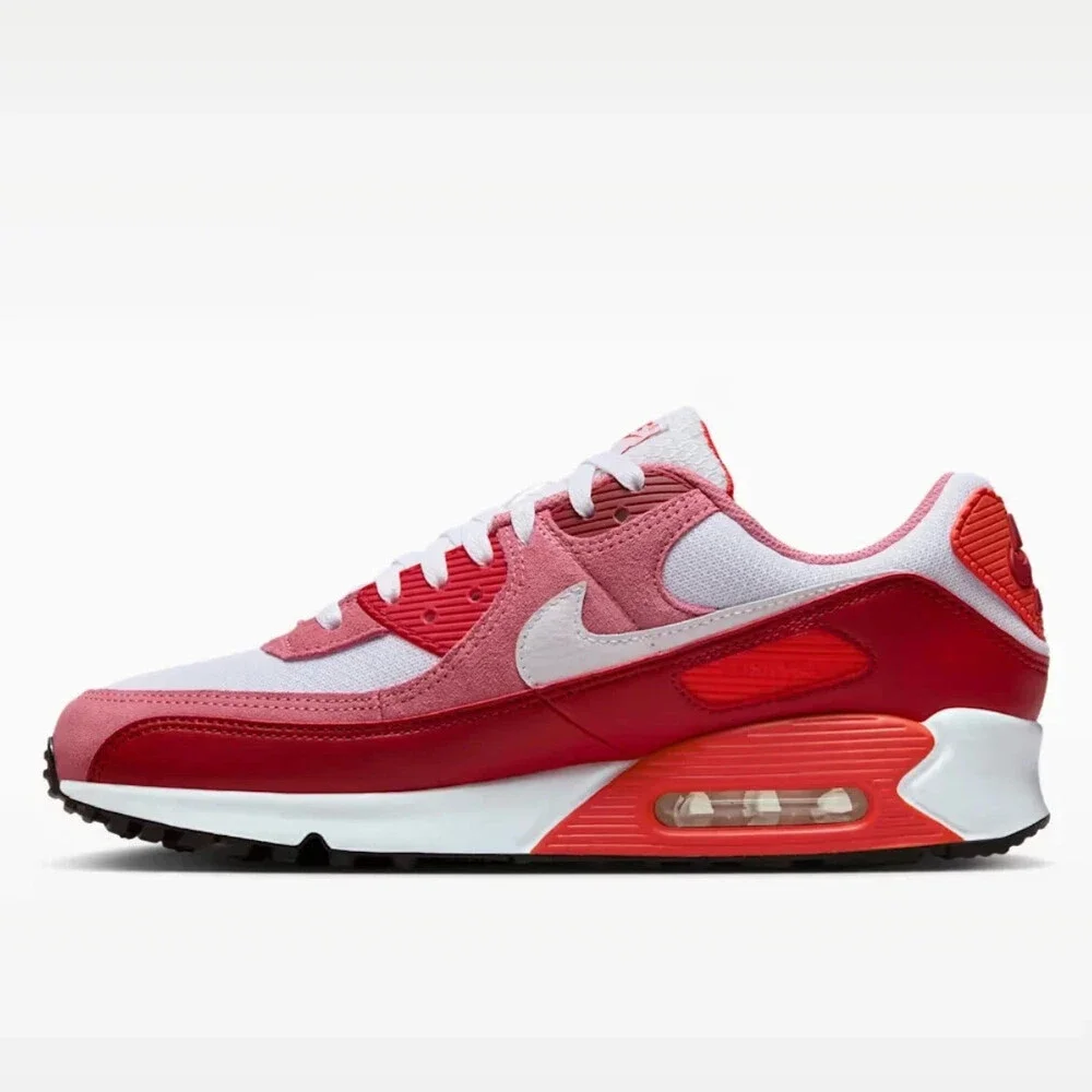 Nike Air Max 90 DM0029-600 Sneakers Mens 8.5 Peony White Lifestyle Shoes LIQ1174 - Picture 3 of 12